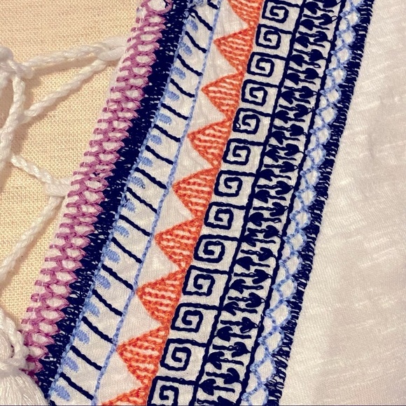 Lucky Brand Boho Peasant Embroidered Top Size Small #7W63189 - Picture 4 of 10